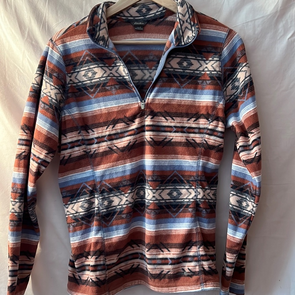 EDDIE BAUER WOMENS FLEECE QUARTER ZIP